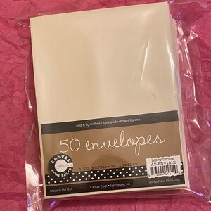 Canvas quality style Home Basics Ivory Envelopes Pack